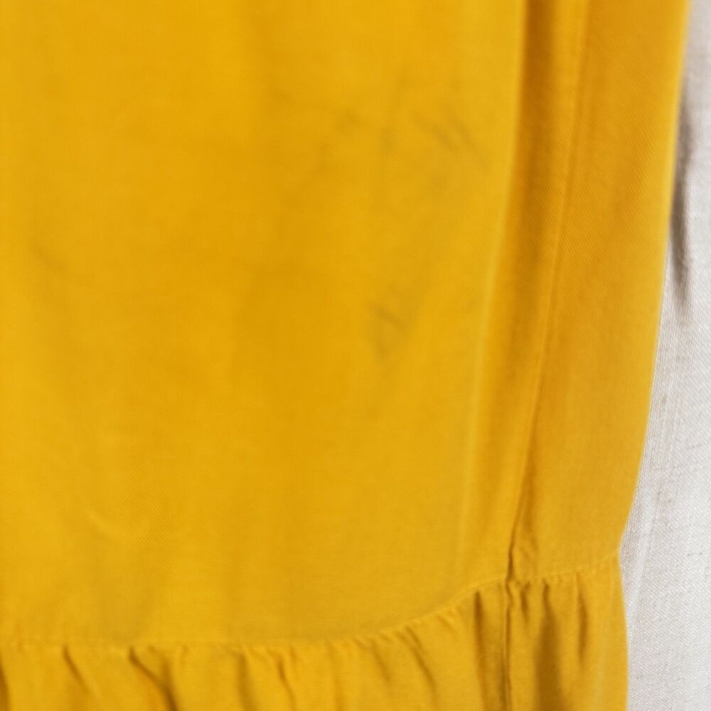 yellow boho crochet lace tiered midi dress spaghetti straps sleeveless size xl - Picture 2 of 10
